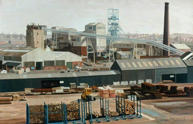 Kiveton Park colliery, a painting by Peter Watson